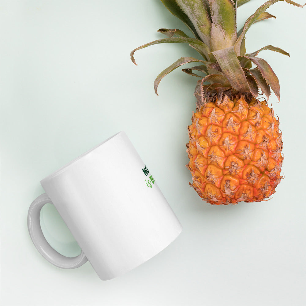 White glossy mug