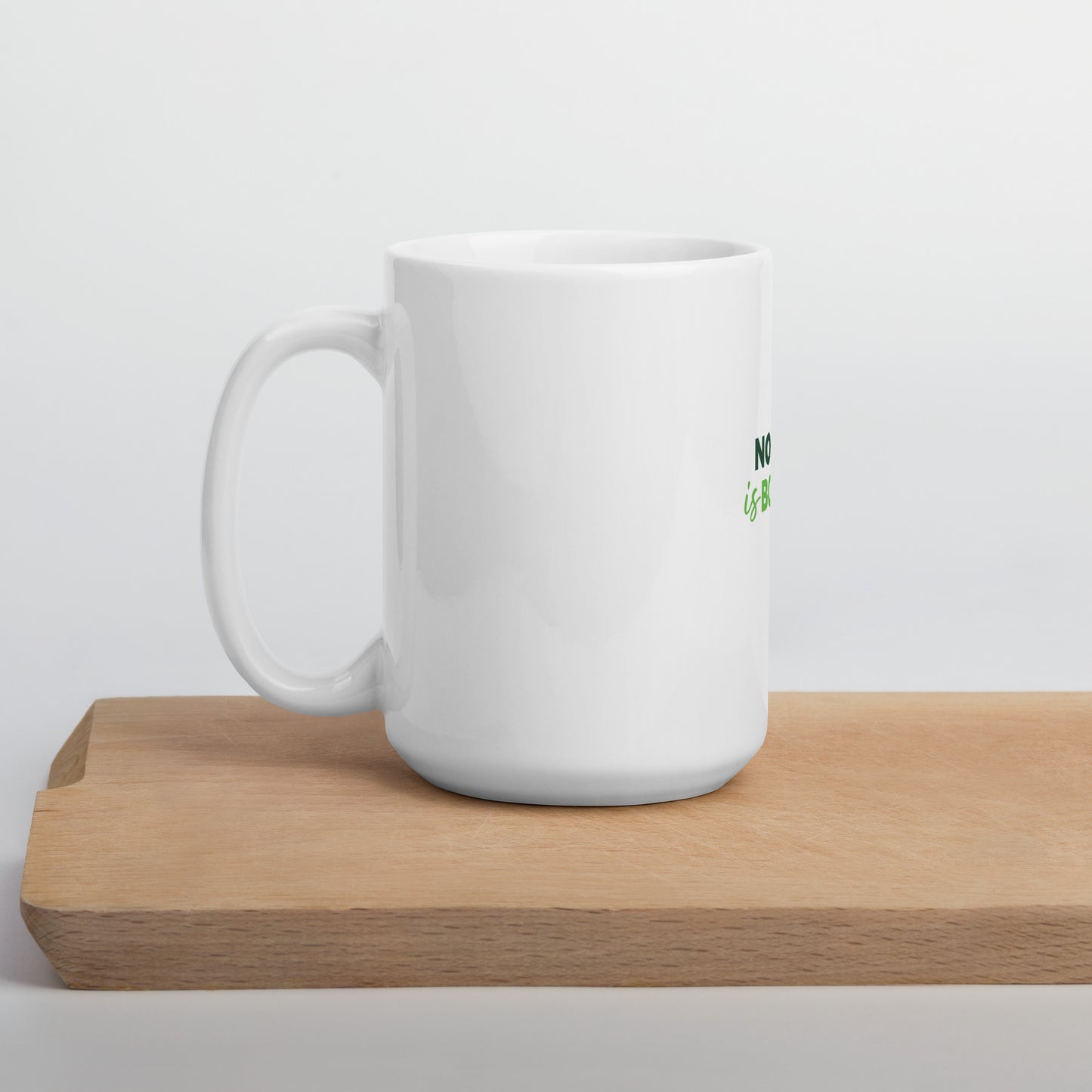 White glossy mug